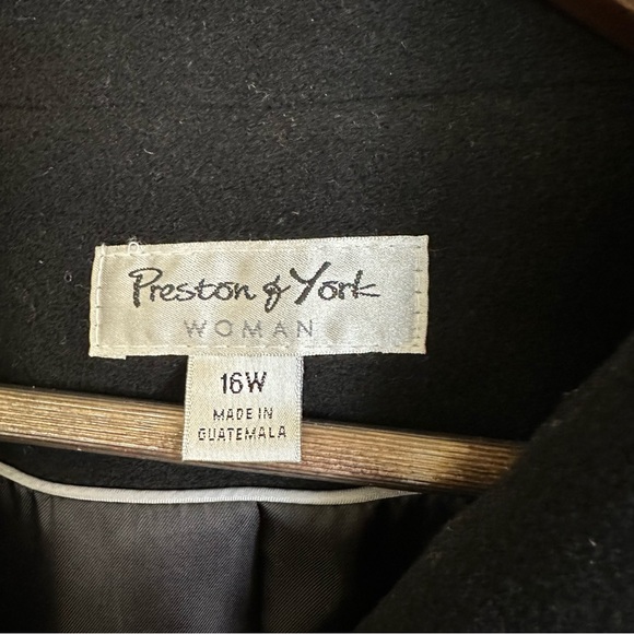 NWT Preston and York black wool double breasted peacoat women’s 16W - Picture 6 of 11